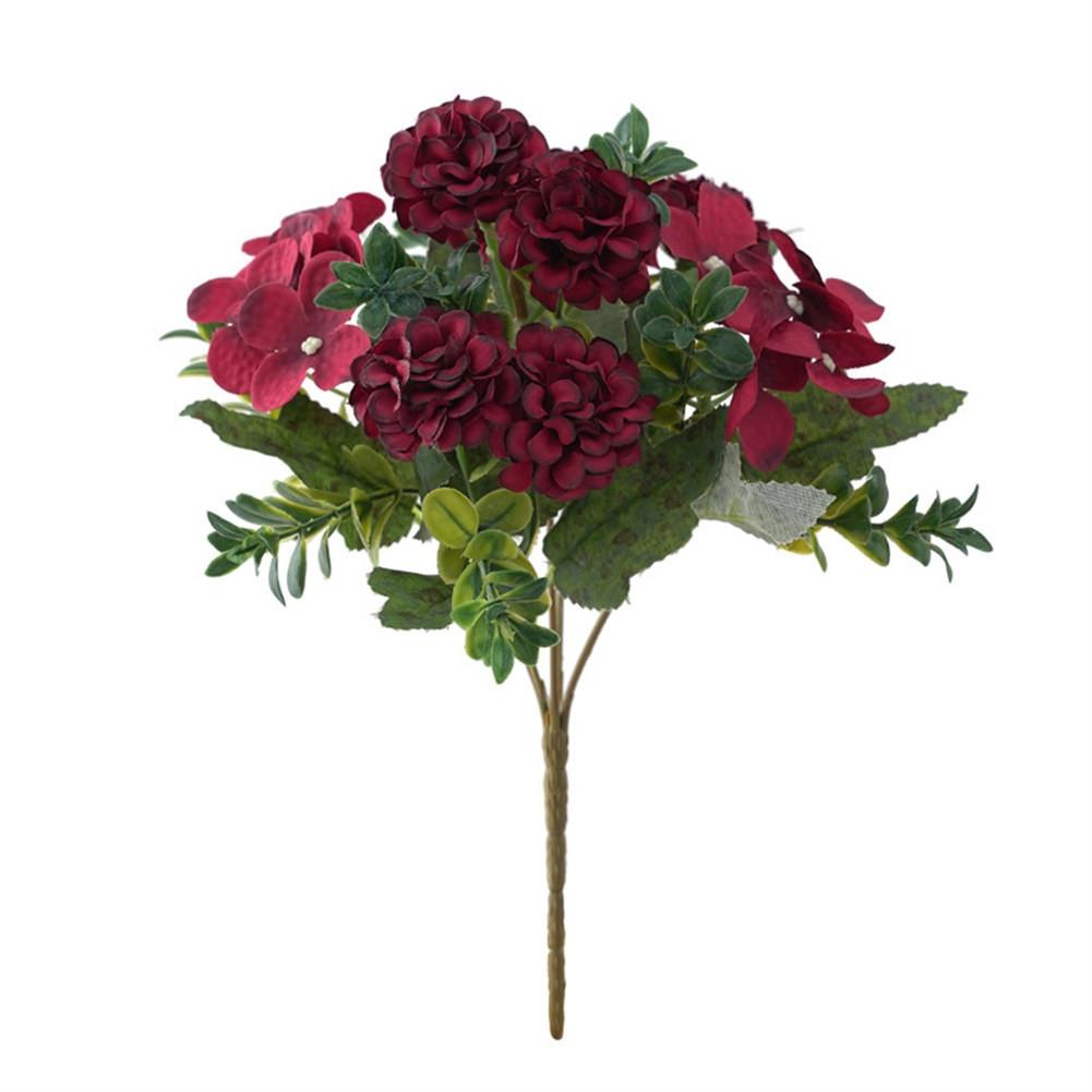 Long Lasting Silk Rose Artificial Flower Bunch for Cemetery Decoration