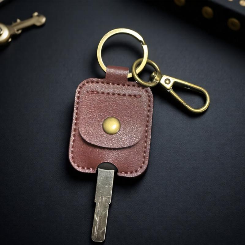 Paquete de 2 Fundas Prácticas para Llaves Funda para Llaves Protege las Llaves de Arañazos y Asegura una Fácil Gestión Textura de Cuero