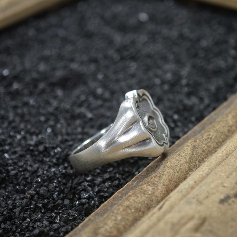 Adjustable Open Ring Men Women Vintage Eye Motif Geometric Copper Band Retro Style Statement Jewelry