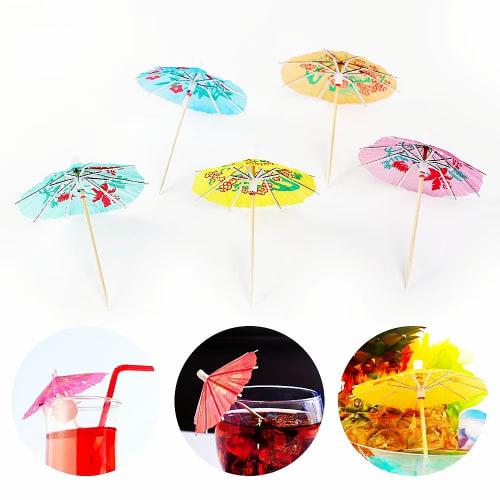 220-Piece Toothpick Umbrella Picks, Cocktail Picks, Mini Parasols, Party Straws, Fruit Picks, Perfect for Bars, Restaurants, Events, and Party Supplie