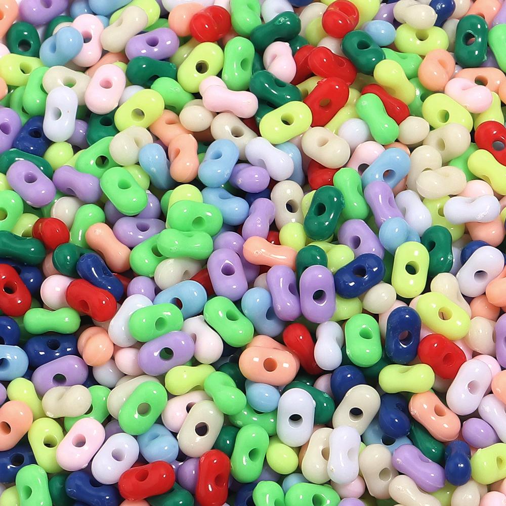 500pcs/lot 4x6mm Czech Acrylic Seed Beads Colorful Oval Loose Spacer Rice Beads For Jewelry Making DIY Craft Earrings Bracelets