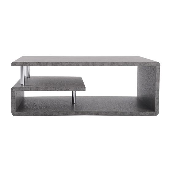 Modern Simple Coffee Table with Storage Layer Stable Structure Good Load Bearing Space Saving MDF Rectangle Living Room Table