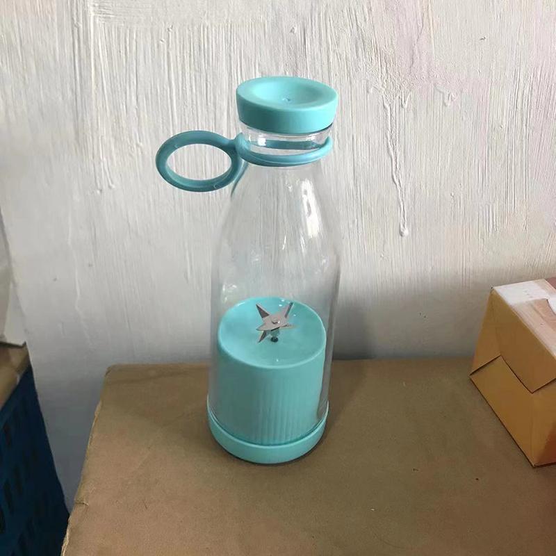 6 Blades 420ml Portable Juicer Blender USB Charging Wine Bottle Shape Fruit Mixer Mini Electric Juicer Cup for Kitchen Daily Use