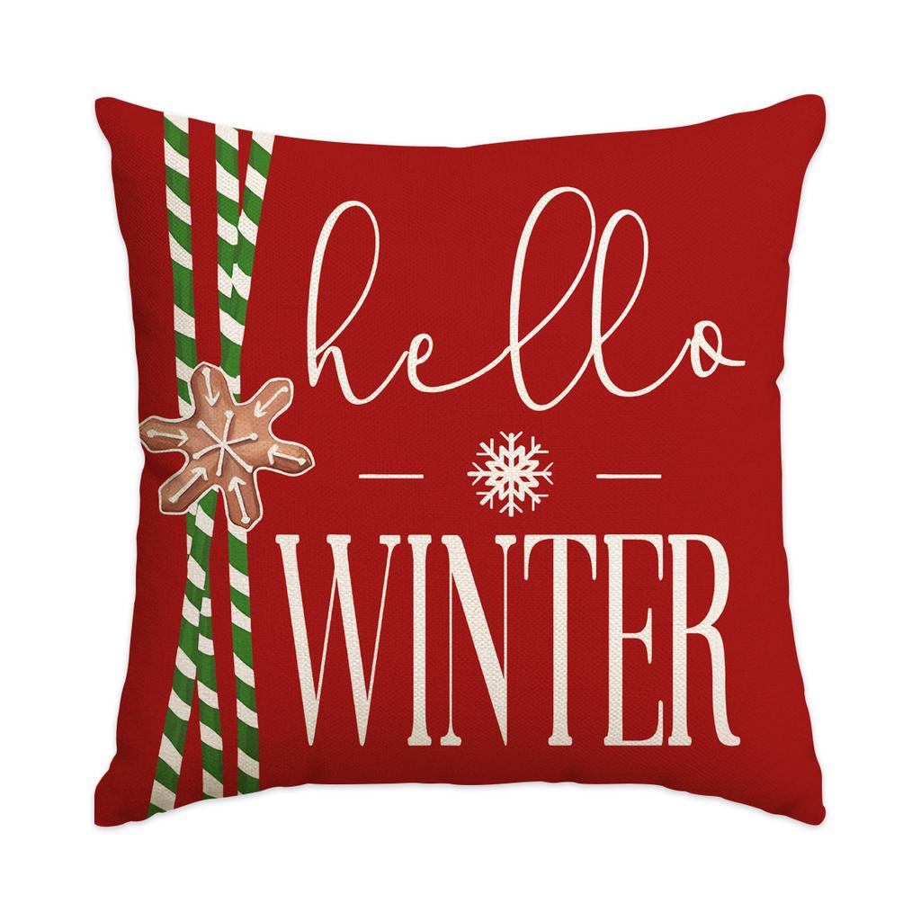 1/4Pcs Christmas Pillow Cover, Home Decoration Sofa Cushion Cover, Sofa, Living Room, Room, Festival Decoration Pillowcase