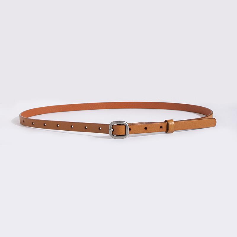 Women's Exquisite High Quality Versatile Business Commuting Fashion Genuine Leather Thin Belt for Women Chic Women's Belt Cowhide Leather
