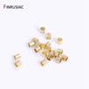 200 Stück/Los 14 Karat Vergoldet 2 mm Messing Quetschperlen Stopper Röhrchenperlen Für DIY Schmuckherstellung Zubehör Großhandel