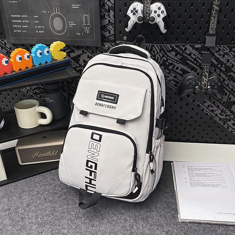 Schoolbag Junior high school college students class schoolbag Korean version leisure large capacity Harajuku school commute storage backpack