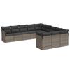 VidaXL Salon de jardin 11 pcs avec coussins gris résine tressée 3218410