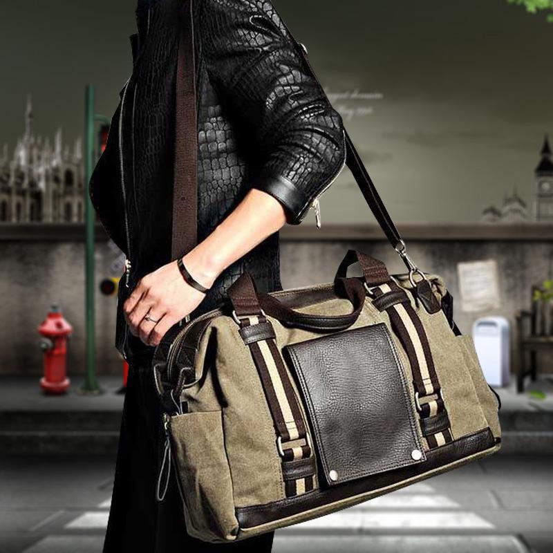 Single Shoulder Bag, Men's Canvas Bag, Casual Outdoor Sports Crossbody Bag, Men's Handbag, Multifunctional Large Capacity Travel Bag