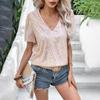 Plus Size Sequins Tops For Women Loose V Neck Short Sleeve Tunic Shirts Dressy Business Casual Party Blouse