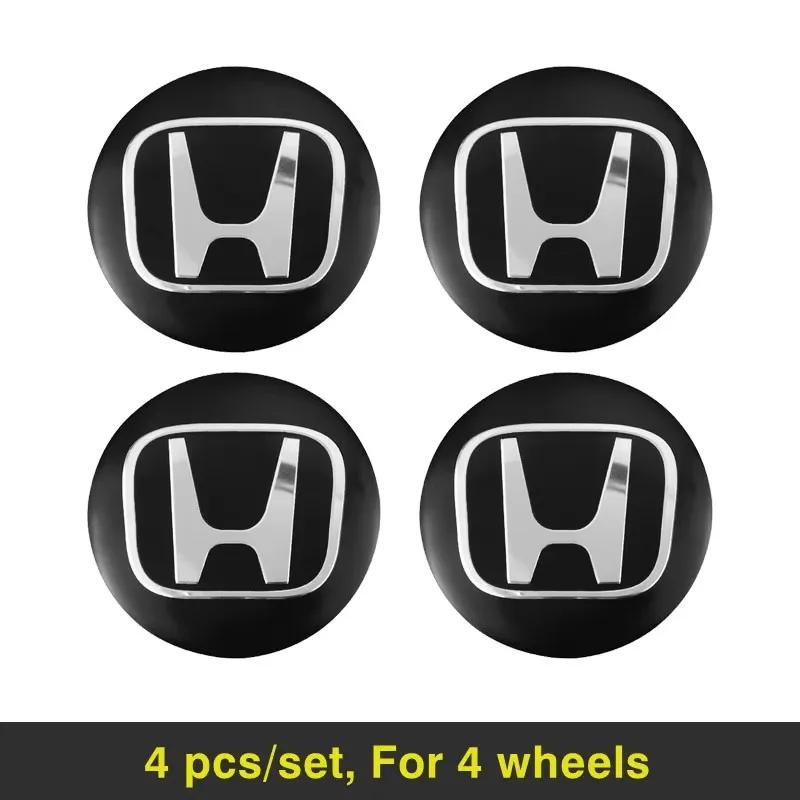 

4Pcs 56mm Car Emblem Wheel Center Hub Cap Stickers For Honda Civic Fit Jazz Accord Pilot CRV Odyssey Passport City Shuttle HRV V
