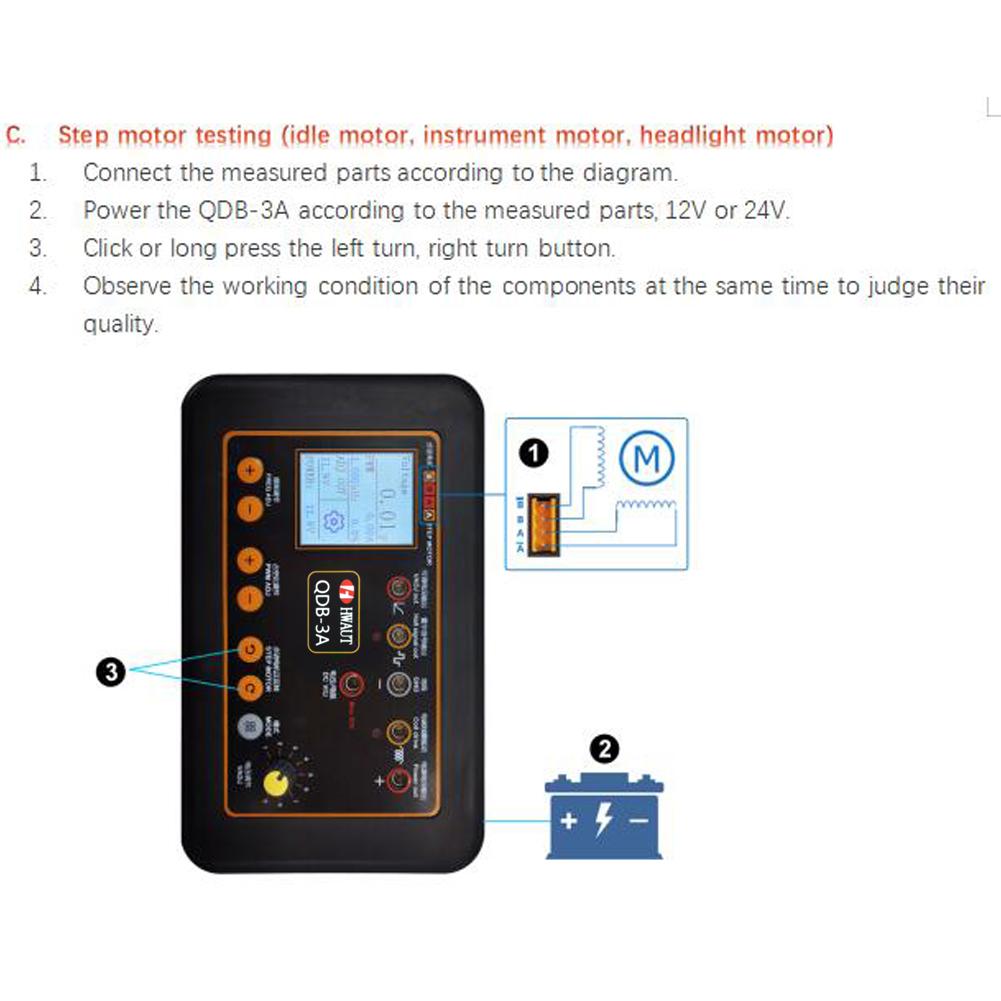QDB 3A Antrieb Zündspulen-Prüfgerät für Automobile Einspritzventile Magnetventile Leerlauf-Schrittmotor Instrument Auto-Fehlerdetektor
