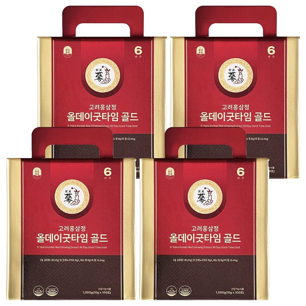 Pungnyeonbogam 6-Year-Old Korean Red Ginseng Extract All Day Good Time Gold 1kg 4 pcs