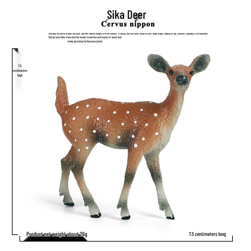 Cross-Border Christmas Wildlife Toy Set: White-tailed & Sika Deer Static Model