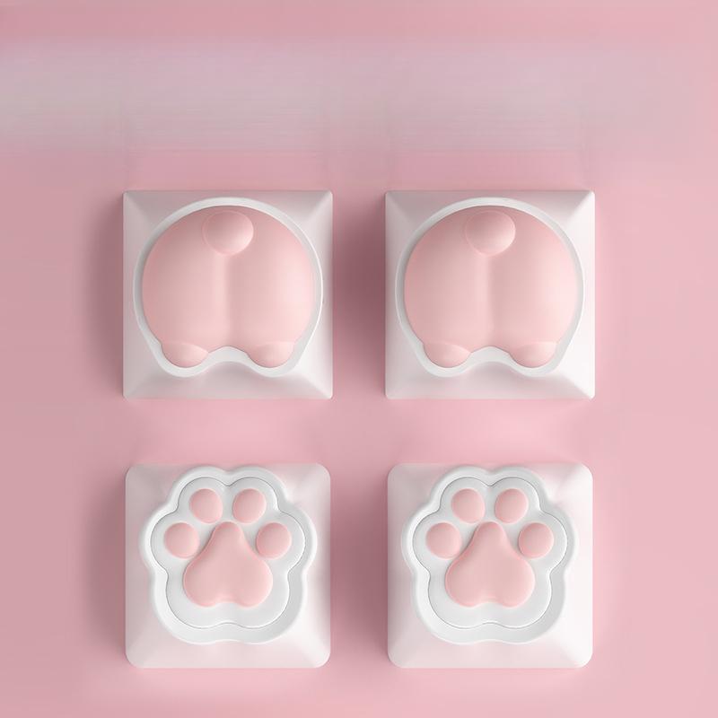 Adorables touches PBT colorées personnalisées - Thèmes créatifs d'animaux et RPS pour claviers mécaniques - Compatible avec les commutateurs MX