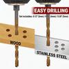 Titanium Coated Drill Bit And Socket Set With Portable Storage Box For Home Repair Diy Woodworking Projects