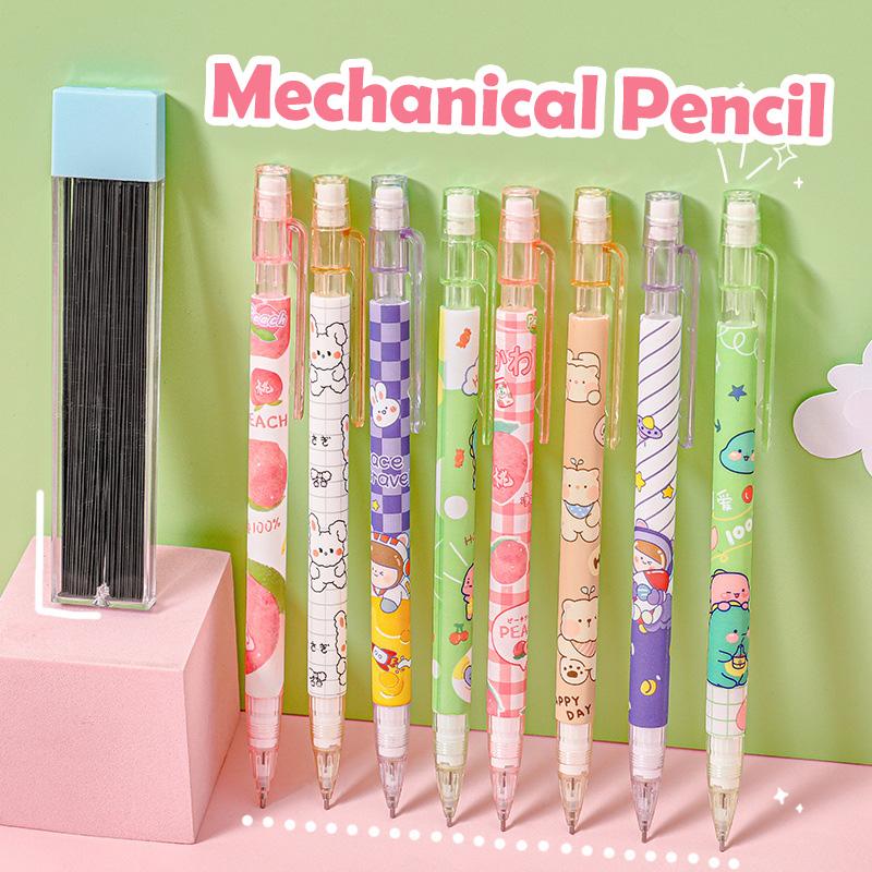 5Pcs Kawaii Mechanical Pencil 0.5mm Refill Cute Cartoon Automatic Pencils Student Writing Tool Child Gift Student Stationery