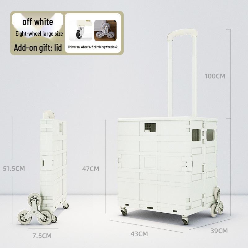 Kompaktní skládací nákupní vozík na schody a pro doručování