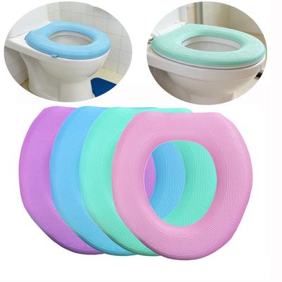 Wasserdichter, weicher Toilettensitzbezug, Badezimmer, waschbar, Toilettenhocker-Matte, O-Form