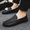 Soft Flat Leather Shoes for Men Round Toe Moccasin Black Loafers Man Casual Shoe Fashion 2025 Footwear Offer Designer Legitimate