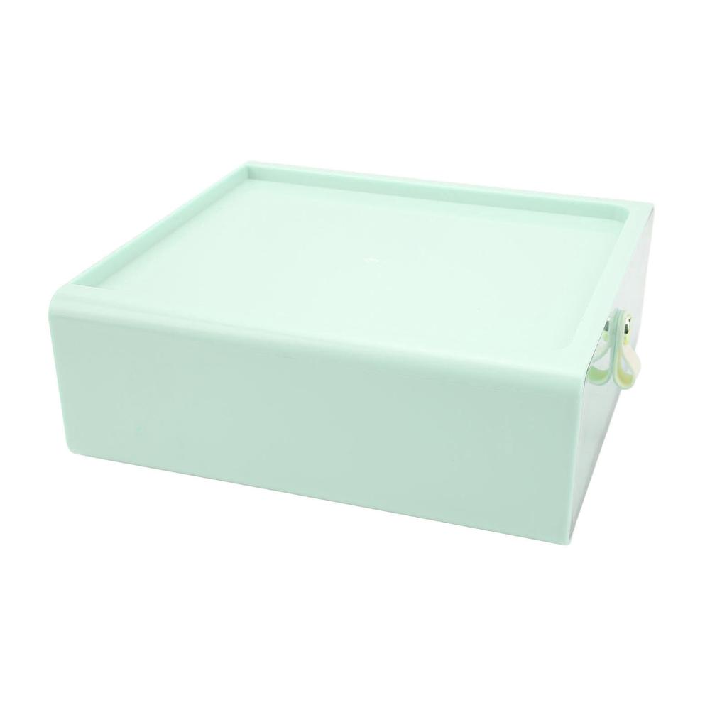 Clear Drawer Storage Box Large Capacity Desktop Drawer Storage Container Organizer for Office Green
