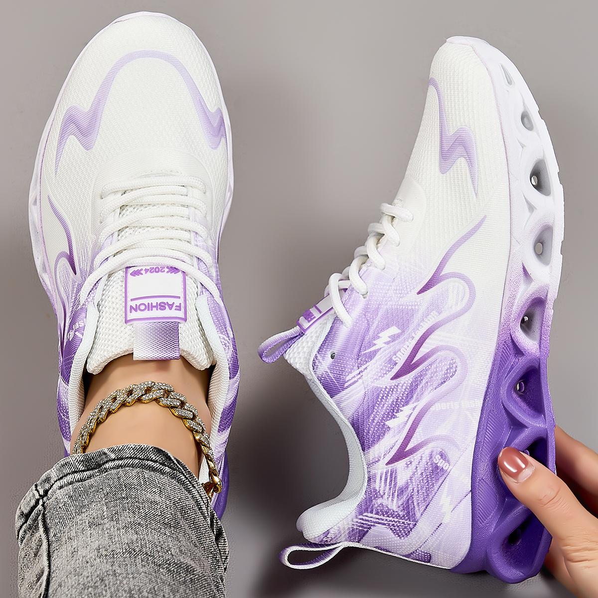 

Женские летние дышащие сетчатые спортивные кроссовки для бега и повседневной носки, женские износостойкие и амортизирующие кроссовки на лезвийной подошве 36 фиолетовый