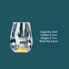 1/2Pcs Shot Glass Crystal Gold Foil Shot Glasses Chinese Style Sake Glasses For Wine Vodka Glasses Double Glass Wine Cup For Bar