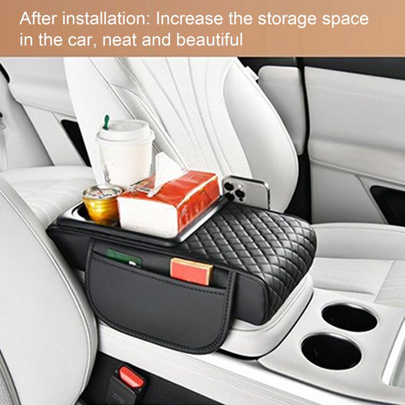 Car Armrest Box Heighten Cushion Wireless Charging Car Armrest Cover Cushion Auto Center console Arm Rest Protection Cover