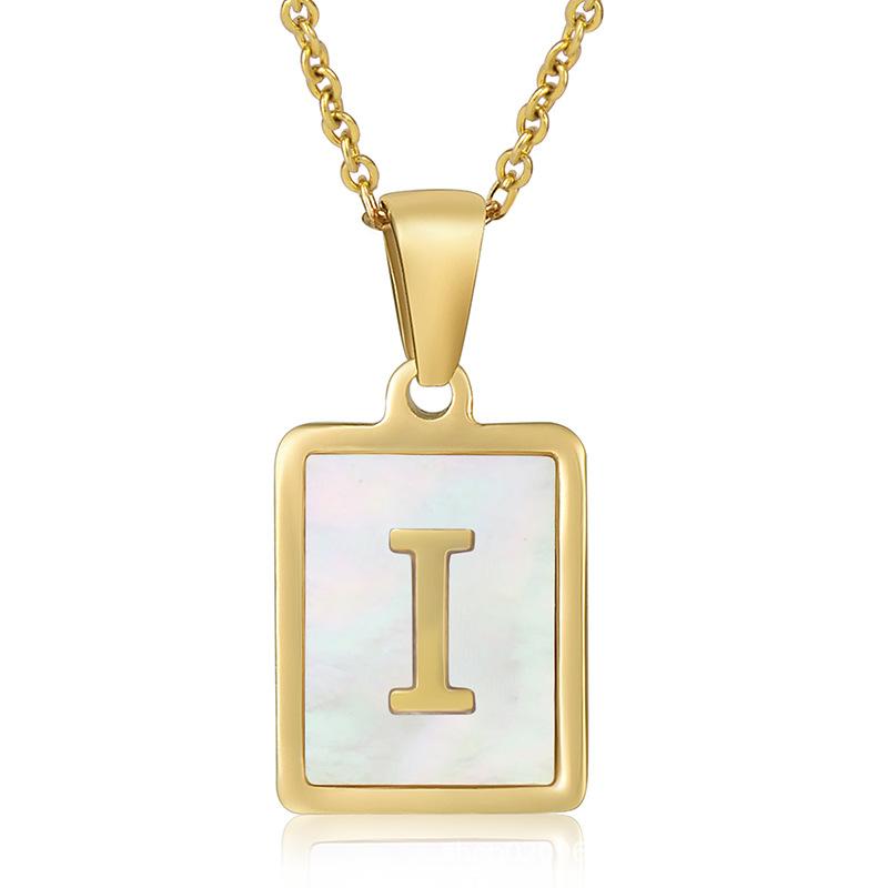 2026 Three-dimensional Shell Letter Necklace Women's 26 Letter Pendant Non-fading Jewelry