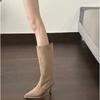 Autumn new women's fashionable versatile short elegant simple high-heeled boots casual comfortable women's midsole boots