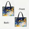 Cute Star Print Casual Tote Bag Daily Use Lightweight Handbag for Women Fashion Shopping Carry All Purse