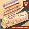 Capybara Pencil Case Bus Shape Stationery Organizer New Stationery Storage Box  Students