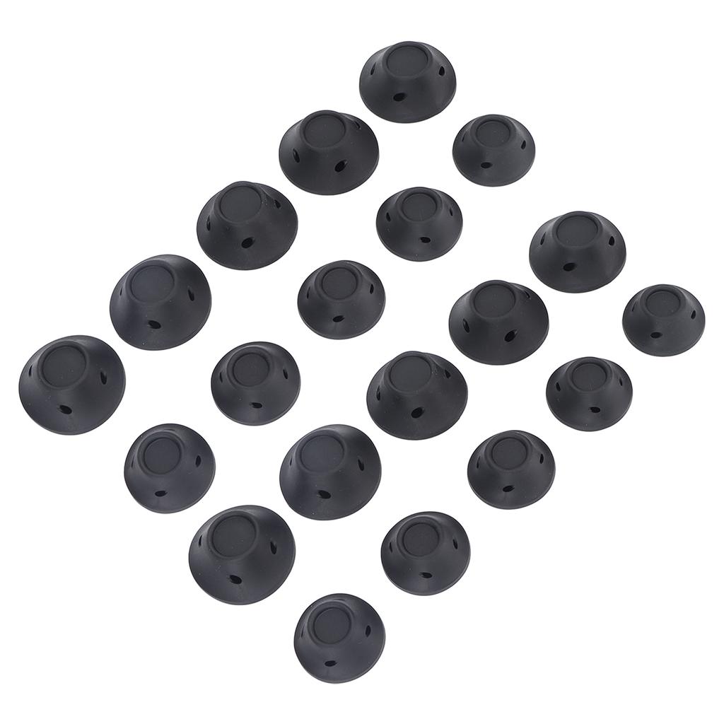 20pcs Mushroom Shaped Hair Curler Household Silicone Women Girls Hair Roller Styling Tool Black