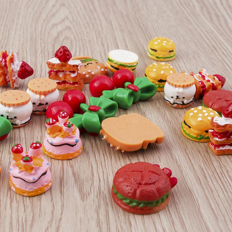 Tusember 10pcs/lot Cute Kawaii Food Charms Eggs Cake Ice Cream Flatbacks for Jewelry Making Earrings Necklace Accessories