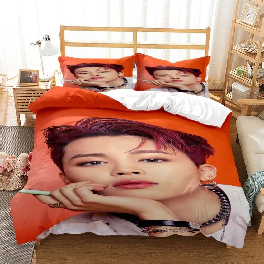 Fashion Men's Top Tier Singer Printed Bedding Set for Youth Queen Bedding Set Quilt Cover Bedding Set for Youth