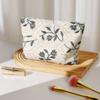 Flower Embroidery Clutch Makeup Bag Portable Large-Capacity Toiletry Bag Fresh Design Skincare Storage Bag Skincare Organization