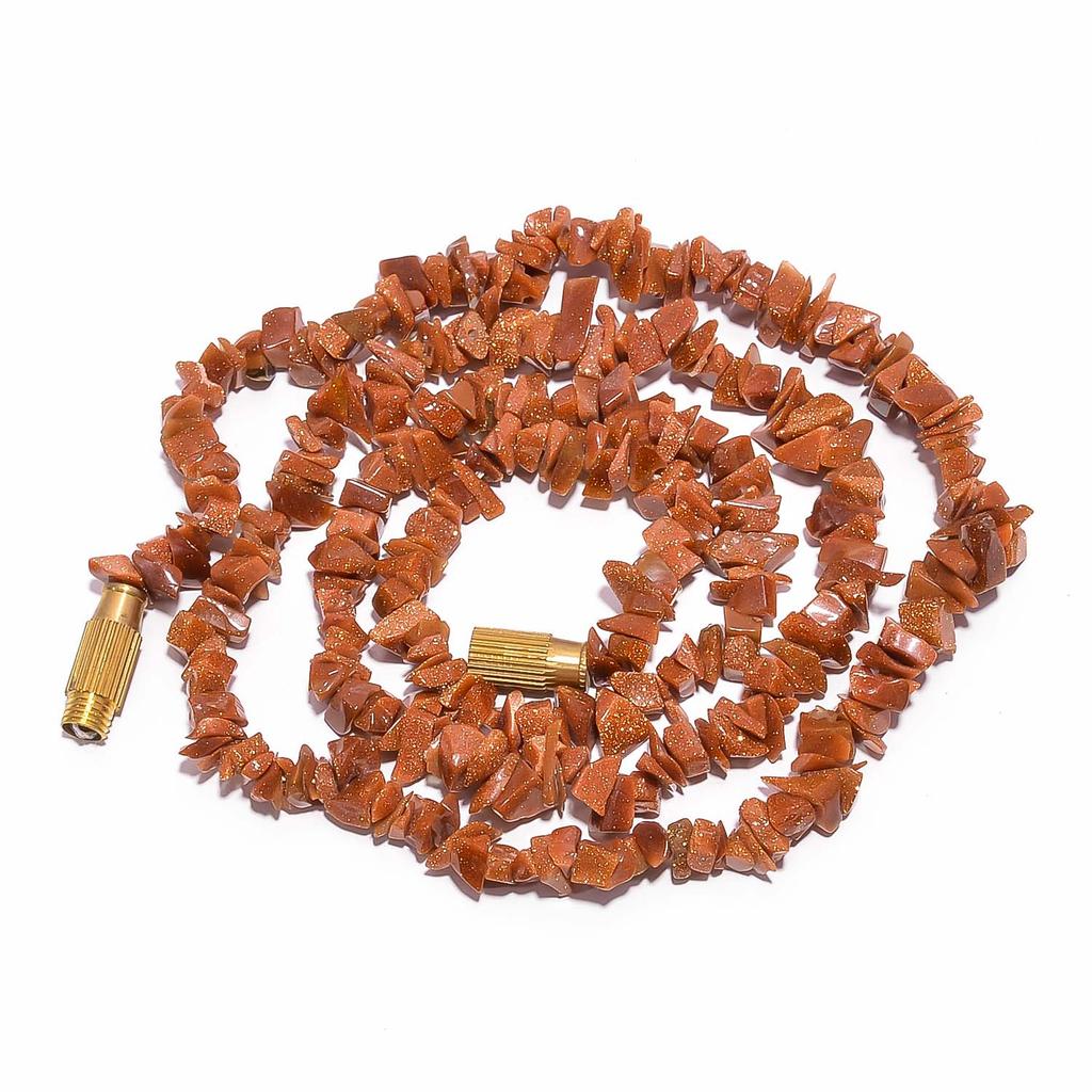 Natur Edelstein Goldener Sandstein Uncut Glatte Perlen Halskette 4-8mm 19.5" UB7906 UB-7906