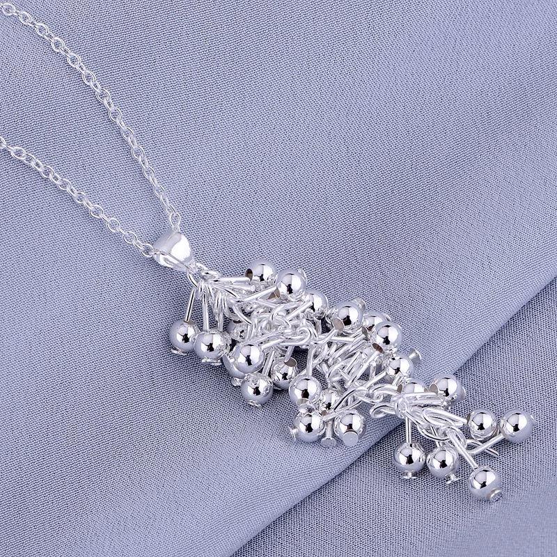 Fashion 925 Sterling Silver Jewelry Set Earrings Necklaces For Women Fine Grape Beads Pendant Wedding Party Gifts