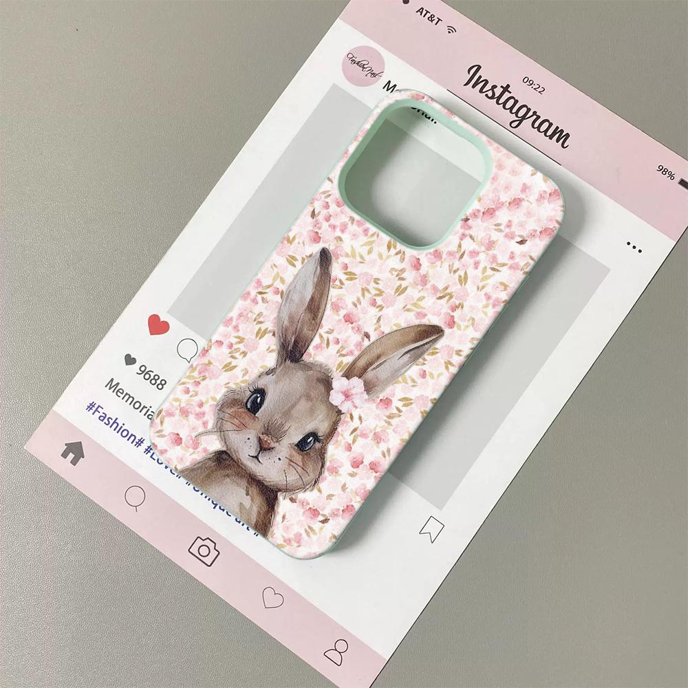

Bowknot Flower Bunny Phone Case Suitable For IPhone 17 Pro Max Air 16 15 Plus 14 13 12 11 Case Cover Funda For IPhone 16 Plus iphone 11