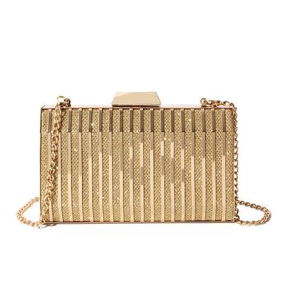 New Slanted Cross Chain Small Square Bag for Women Korean Version Easy To Wear Iron Net Handheld Dinner Bag
