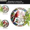 Acrylic Pair of Northern Cardinals on Branch Suncatcher Stained Glass Effect Window Hanging Ornament Bird Themed Gift for Home