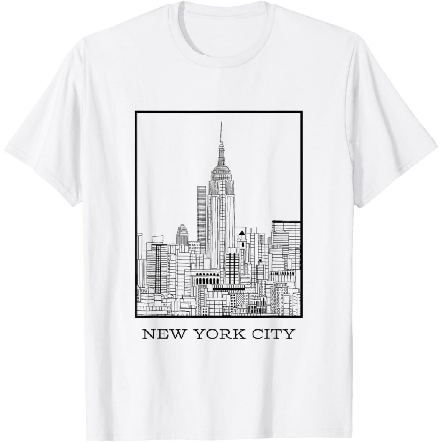 New York City Empire State Building Manhattan NYC T-Shirt XXXXXL белый