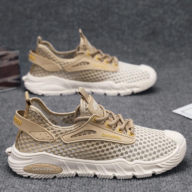 Hollow and Breathable Casual Versatile Mesh Shoes Soft Sole Running Mesh Sports Traceability Shoes Men's Shoes Summer 2025 New