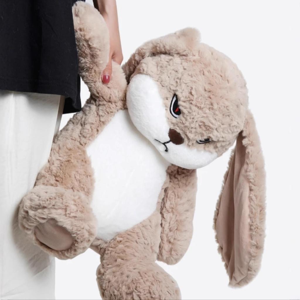 Peluche di Coniglio Kawaii con Orecchie Lunghe Giocattolo Morbido di Coniglietto Bambola Compagna per il Sonno Carina Regalo di Compleanno