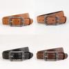 Leather Belt For Women Vintage Punk Style With Zinc Alloy Buckle For Casual Wear