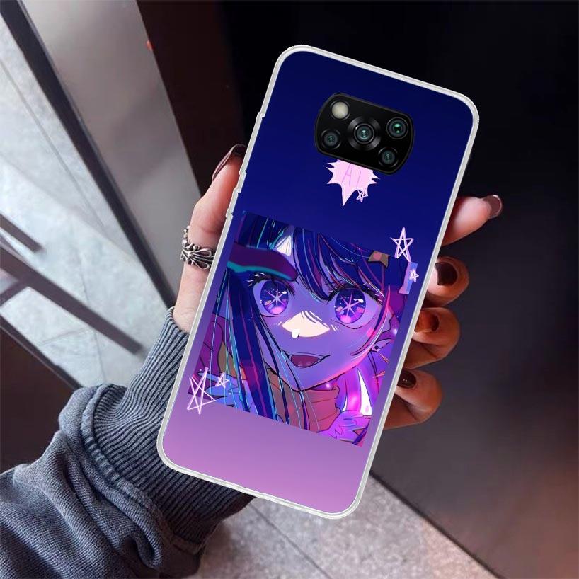 Japan Anime Oshi No Ko Phone Case For Xiaomi Poco X7 X6 X5 Pro F7 Ultra Redmi 15C 15 13 13C 12 12C 10 10A 10C 9 9A 9C 9T Shell P