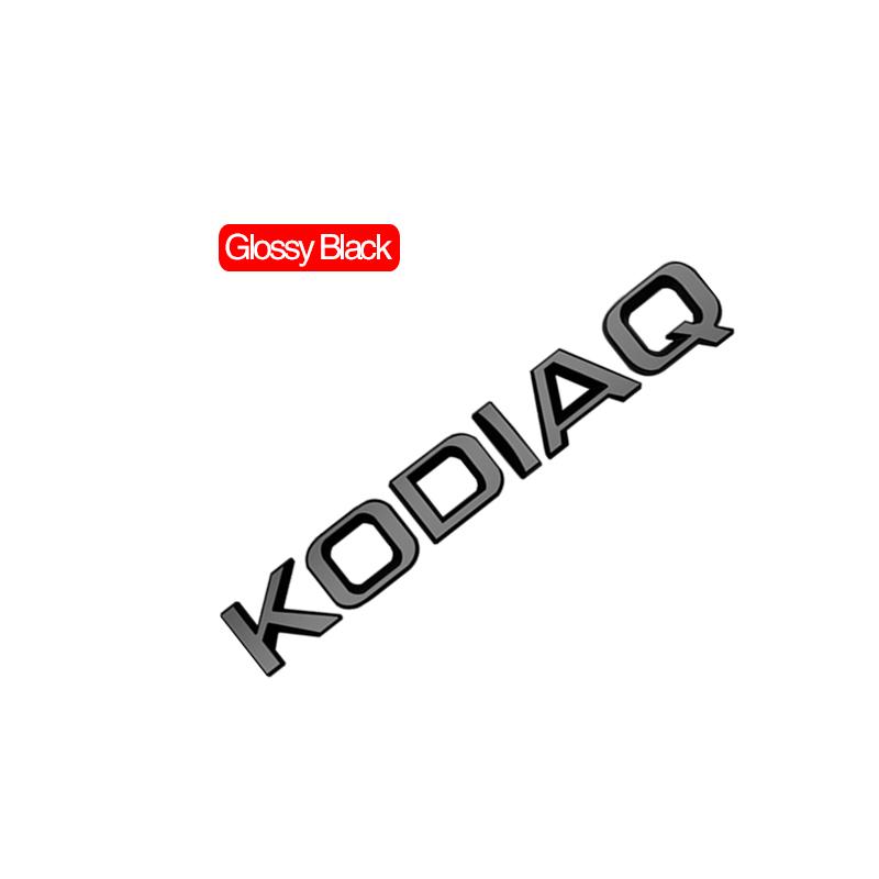 ZDVK6 Car Emblem Metal Badge Logo Body Decals Sticker For Skoda KODIAQ Glossy Black Matte Black Auto Accessories