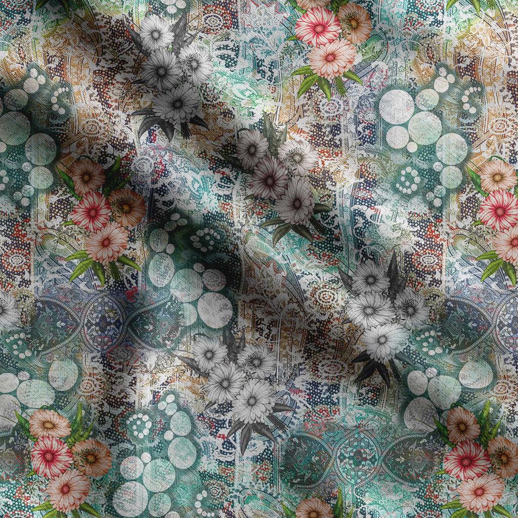 Soimoi Patchwork Print,  Cotton Cambric, Quilting Fabric Sold by The Yard 42 Inch Wide, Medium Weight Cotton Fabric, Sewing  Supplies, Brown &