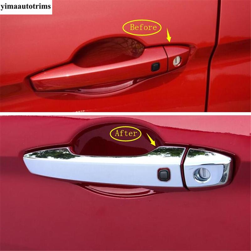 Car Side Door Handle Decoration Protection Cover Trim For Mitsubishi Outlander  - 2025 ABS Chrome / Carbon Fiber Accessories
