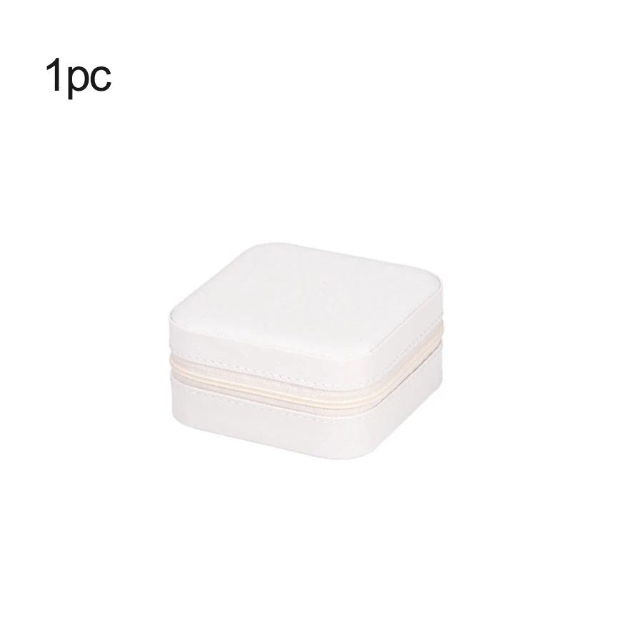 

Single Layer Storage Box Ladies Travel Leather Jewelry Box Classic Black Pure White Fashion Storage Box